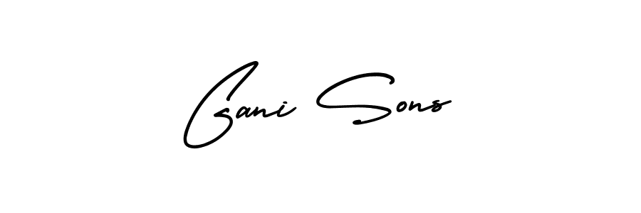 if you are searching for the best signature style for your name Gani Sons. so please give up your signature search. here we have designed multiple signature styles  using AmerikaSignatureDemo-Regular. Gani Sons signature style 3 images and pictures png