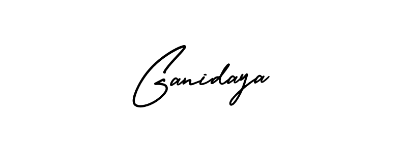 Ganidaya stylish signature style. Best Handwritten Sign (AmerikaSignatureDemo-Regular) for my name. Handwritten Signature Collection Ideas for my name Ganidaya. Ganidaya signature style 3 images and pictures png