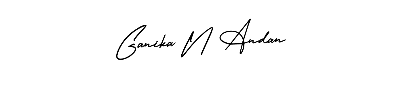 Create a beautiful signature design for name Ganika N Andan. With this signature (AmerikaSignatureDemo-Regular) fonts, you can make a handwritten signature for free. Ganika N Andan signature style 3 images and pictures png