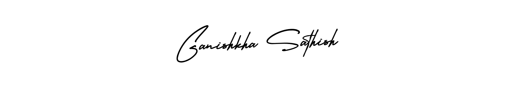 Use a signature maker to create a handwritten signature online. With this signature software, you can design (AmerikaSignatureDemo-Regular) your own signature for name Ganishkha Sathish. Ganishkha Sathish signature style 3 images and pictures png