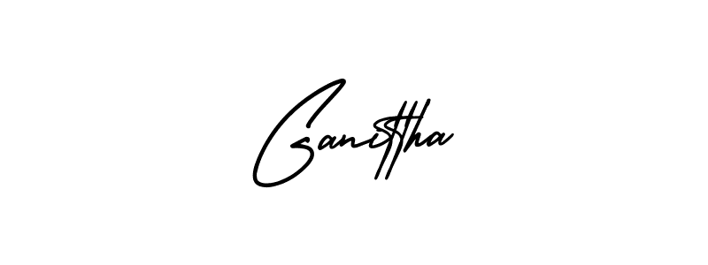 How to Draw Ganittha signature style? AmerikaSignatureDemo-Regular is a latest design signature styles for name Ganittha. Ganittha signature style 3 images and pictures png