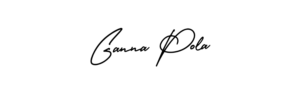 How to make Ganna Pola name signature. Use AmerikaSignatureDemo-Regular style for creating short signs online. This is the latest handwritten sign. Ganna Pola signature style 3 images and pictures png