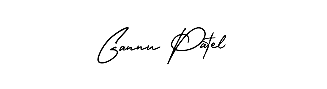 Use a signature maker to create a handwritten signature online. With this signature software, you can design (AmerikaSignatureDemo-Regular) your own signature for name Gannu Patel. Gannu Patel signature style 3 images and pictures png