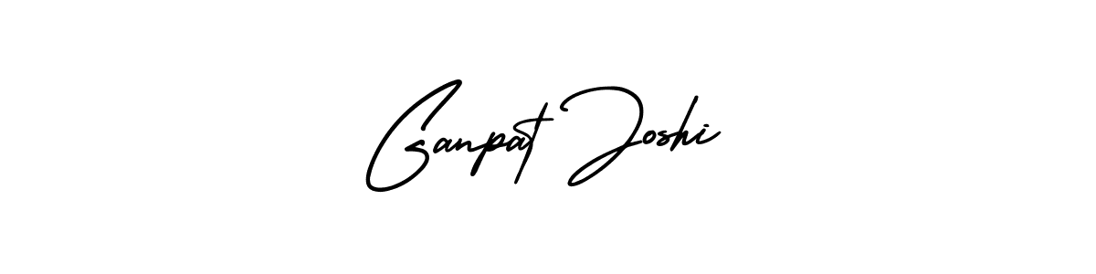 You should practise on your own different ways (AmerikaSignatureDemo-Regular) to write your name (Ganpat Joshi) in signature. don't let someone else do it for you. Ganpat Joshi signature style 3 images and pictures png