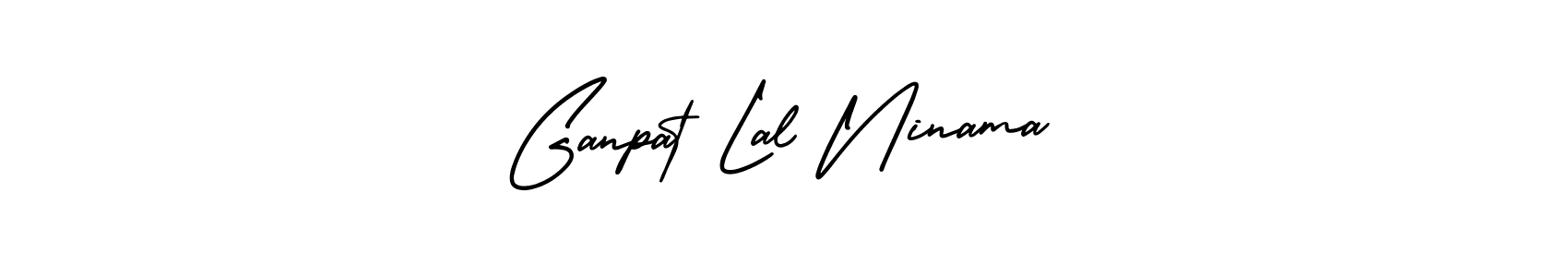 Similarly AmerikaSignatureDemo-Regular is the best handwritten signature design. Signature creator online .You can use it as an online autograph creator for name Ganpat Lal Ninama. Ganpat Lal Ninama signature style 3 images and pictures png