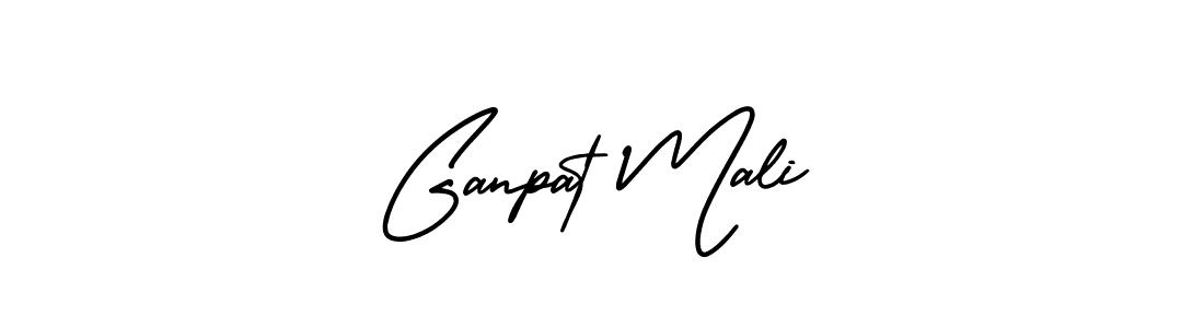 This is the best signature style for the Ganpat Mali name. Also you like these signature font (AmerikaSignatureDemo-Regular). Mix name signature. Ganpat Mali signature style 3 images and pictures png