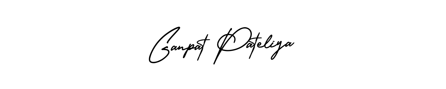 This is the best signature style for the Ganpat Pateliya name. Also you like these signature font (AmerikaSignatureDemo-Regular). Mix name signature. Ganpat Pateliya signature style 3 images and pictures png