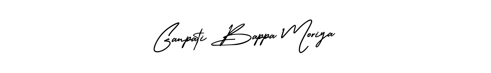 Use a signature maker to create a handwritten signature online. With this signature software, you can design (AmerikaSignatureDemo-Regular) your own signature for name Ganpati Bappa Moriya. Ganpati Bappa Moriya signature style 3 images and pictures png