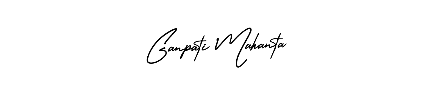 How to make Ganpati Mahanta signature? AmerikaSignatureDemo-Regular is a professional autograph style. Create handwritten signature for Ganpati Mahanta name. Ganpati Mahanta signature style 3 images and pictures png