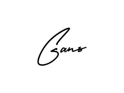 You should practise on your own different ways (AmerikaSignatureDemo-Regular) to write your name (Gans) in signature. don't let someone else do it for you. Gans signature style 3 images and pictures png