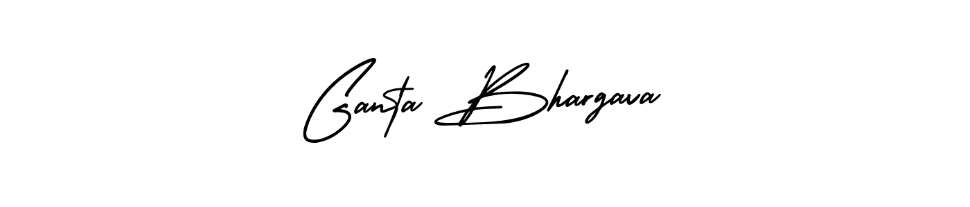 Use a signature maker to create a handwritten signature online. With this signature software, you can design (AmerikaSignatureDemo-Regular) your own signature for name Ganta Bhargava. Ganta Bhargava signature style 3 images and pictures png
