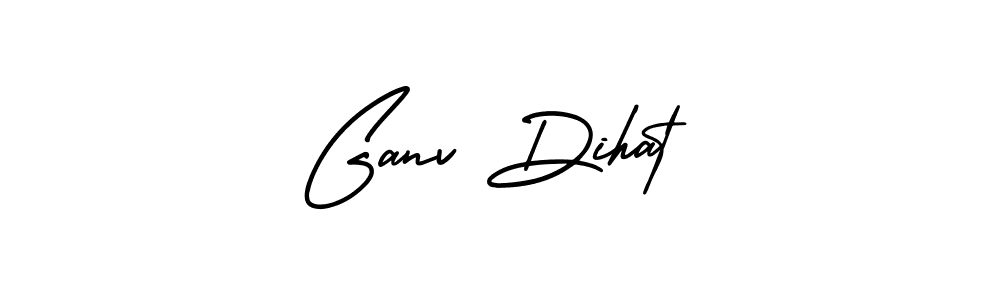 Use a signature maker to create a handwritten signature online. With this signature software, you can design (AmerikaSignatureDemo-Regular) your own signature for name Ganv Dihat. Ganv Dihat signature style 3 images and pictures png