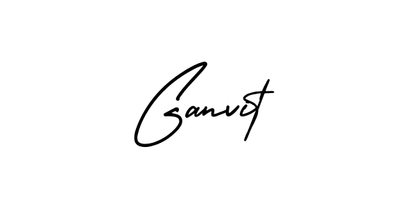 Ganvit stylish signature style. Best Handwritten Sign (AmerikaSignatureDemo-Regular) for my name. Handwritten Signature Collection Ideas for my name Ganvit. Ganvit signature style 3 images and pictures png