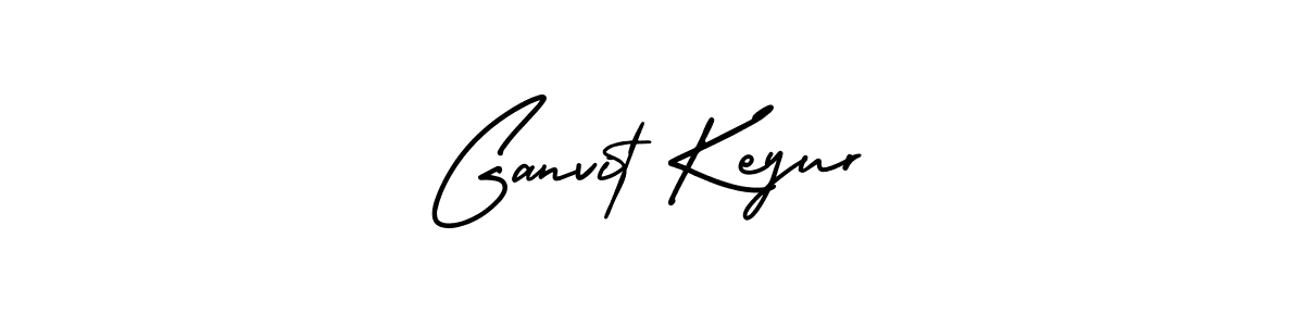 Ganvit Keyur stylish signature style. Best Handwritten Sign (AmerikaSignatureDemo-Regular) for my name. Handwritten Signature Collection Ideas for my name Ganvit Keyur. Ganvit Keyur signature style 3 images and pictures png