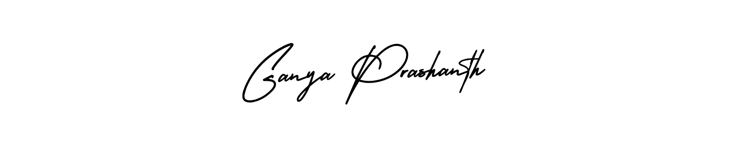 It looks lik you need a new signature style for name Ganya Prashanth. Design unique handwritten (AmerikaSignatureDemo-Regular) signature with our free signature maker in just a few clicks. Ganya Prashanth signature style 3 images and pictures png