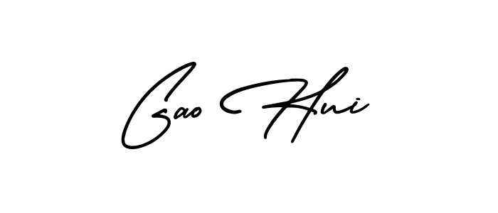 This is the best signature style for the Gao Hui name. Also you like these signature font (AmerikaSignatureDemo-Regular). Mix name signature. Gao Hui signature style 3 images and pictures png