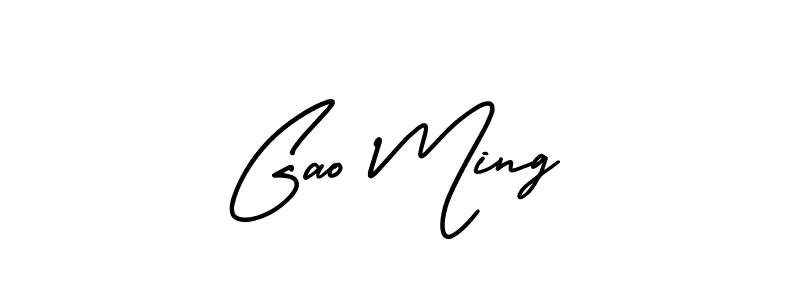 Gao Ming stylish signature style. Best Handwritten Sign (AmerikaSignatureDemo-Regular) for my name. Handwritten Signature Collection Ideas for my name Gao Ming. Gao Ming signature style 3 images and pictures png