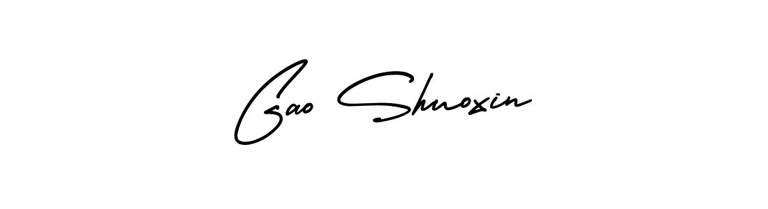 Make a beautiful signature design for name Gao Shuoxin. With this signature (AmerikaSignatureDemo-Regular) style, you can create a handwritten signature for free. Gao Shuoxin signature style 3 images and pictures png