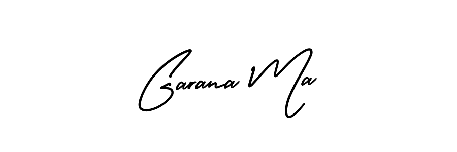 How to make Garana Ma name signature. Use AmerikaSignatureDemo-Regular style for creating short signs online. This is the latest handwritten sign. Garana Ma signature style 3 images and pictures png