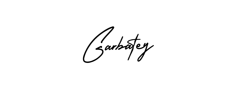 The best way (AmerikaSignatureDemo-Regular) to make a short signature is to pick only two or three words in your name. The name Garbatey include a total of six letters. For converting this name. Garbatey signature style 3 images and pictures png