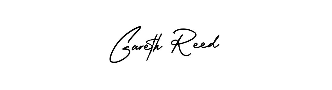 How to make Gareth Reed name signature. Use AmerikaSignatureDemo-Regular style for creating short signs online. This is the latest handwritten sign. Gareth Reed signature style 3 images and pictures png