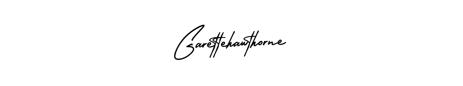 You should practise on your own different ways (AmerikaSignatureDemo-Regular) to write your name (Garettehawthorne) in signature. don't let someone else do it for you. Garettehawthorne signature style 3 images and pictures png