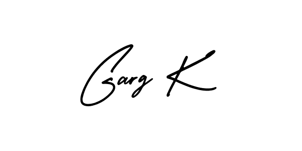 Make a beautiful signature design for name Garg K. With this signature (AmerikaSignatureDemo-Regular) style, you can create a handwritten signature for free. Garg K signature style 3 images and pictures png