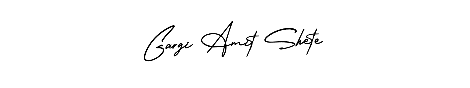 Create a beautiful signature design for name Gargi Amit Shete. With this signature (AmerikaSignatureDemo-Regular) fonts, you can make a handwritten signature for free. Gargi Amit Shete signature style 3 images and pictures png