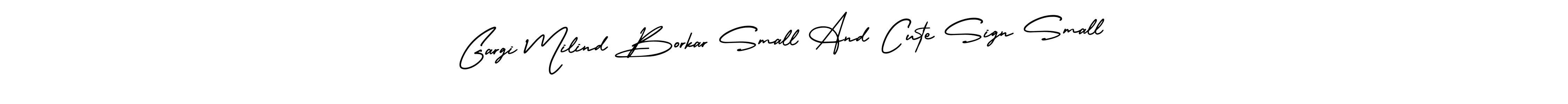 if you are searching for the best signature style for your name Gargi Milind Borkar Small And Cute Sign Small. so please give up your signature search. here we have designed multiple signature styles  using AmerikaSignatureDemo-Regular. Gargi Milind Borkar Small And Cute Sign Small signature style 3 images and pictures png