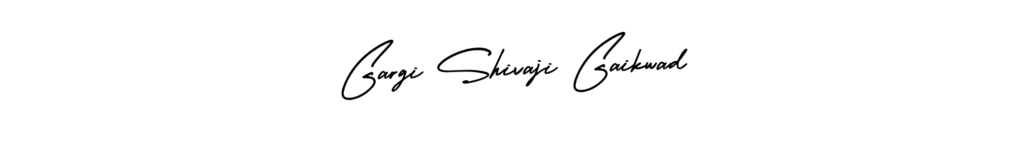 You should practise on your own different ways (AmerikaSignatureDemo-Regular) to write your name (Gargi Shivaji Gaikwad) in signature. don't let someone else do it for you. Gargi Shivaji Gaikwad signature style 3 images and pictures png