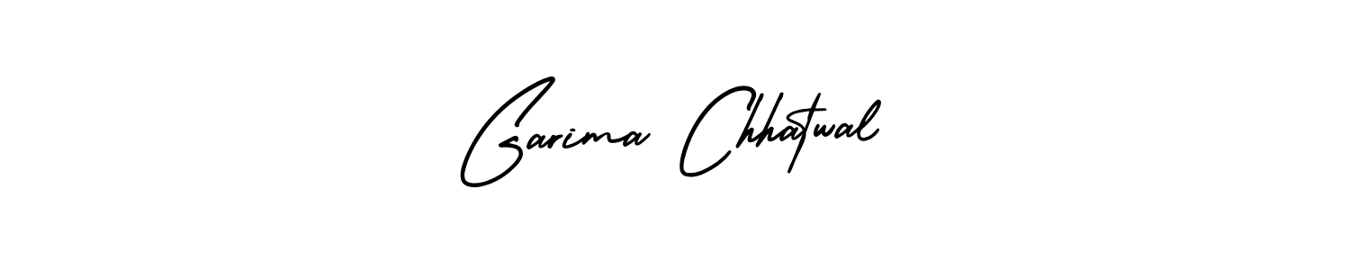 You should practise on your own different ways (AmerikaSignatureDemo-Regular) to write your name (Garima Chhatwal) in signature. don't let someone else do it for you. Garima Chhatwal signature style 3 images and pictures png