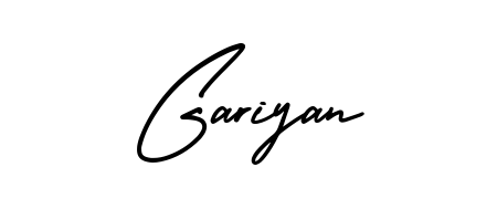 Use a signature maker to create a handwritten signature online. With this signature software, you can design (AmerikaSignatureDemo-Regular) your own signature for name Gariyan. Gariyan signature style 3 images and pictures png