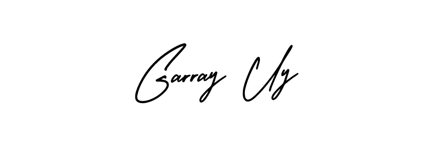 Similarly AmerikaSignatureDemo-Regular is the best handwritten signature design. Signature creator online .You can use it as an online autograph creator for name Garray Uy. Garray Uy signature style 3 images and pictures png