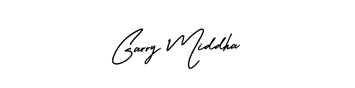 The best way (AmerikaSignatureDemo-Regular) to make a short signature is to pick only two or three words in your name. The name Garry Middha include a total of six letters. For converting this name. Garry Middha signature style 3 images and pictures png