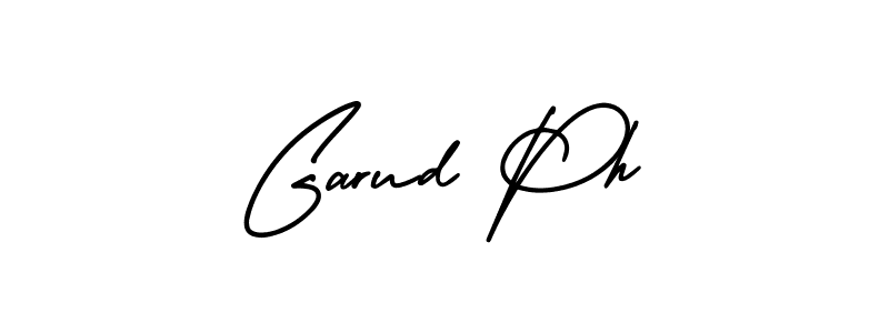 How to make Garud Ph name signature. Use AmerikaSignatureDemo-Regular style for creating short signs online. This is the latest handwritten sign. Garud Ph signature style 3 images and pictures png