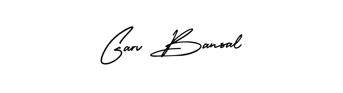 You should practise on your own different ways (AmerikaSignatureDemo-Regular) to write your name (Garv Bansal) in signature. don't let someone else do it for you. Garv Bansal signature style 3 images and pictures png