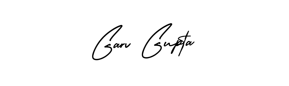 How to make Garv Gupta name signature. Use AmerikaSignatureDemo-Regular style for creating short signs online. This is the latest handwritten sign. Garv Gupta signature style 3 images and pictures png