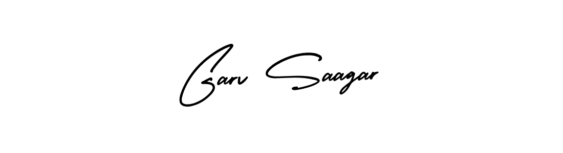 How to make Garv Saagar name signature. Use AmerikaSignatureDemo-Regular style for creating short signs online. This is the latest handwritten sign. Garv Saagar signature style 3 images and pictures png