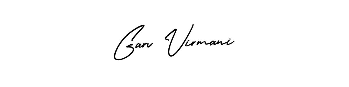 Make a beautiful signature design for name Garv Virmani. Use this online signature maker to create a handwritten signature for free. Garv Virmani signature style 3 images and pictures png