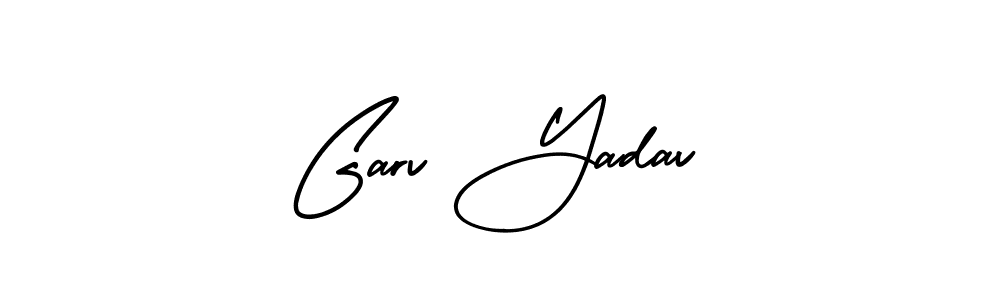 How to make Garv Yadav name signature. Use AmerikaSignatureDemo-Regular style for creating short signs online. This is the latest handwritten sign. Garv Yadav signature style 3 images and pictures png