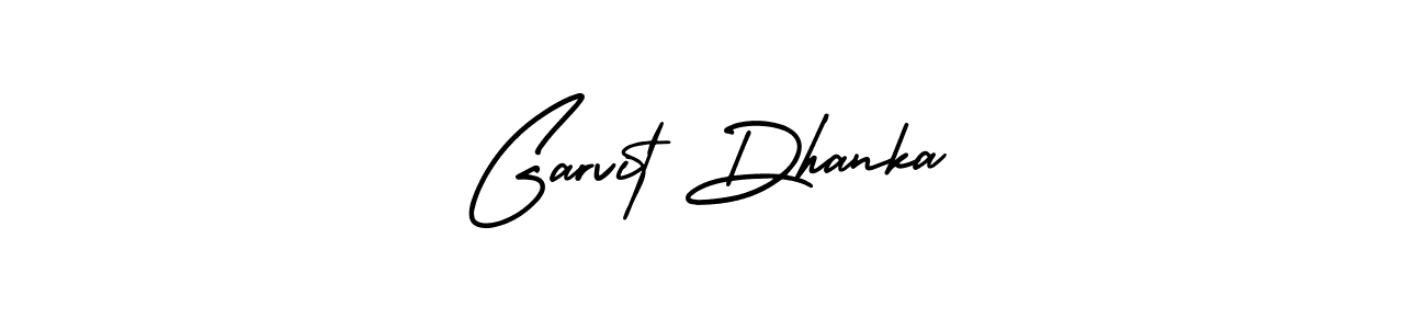 Create a beautiful signature design for name Garvit Dhanka. With this signature (AmerikaSignatureDemo-Regular) fonts, you can make a handwritten signature for free. Garvit Dhanka signature style 3 images and pictures png