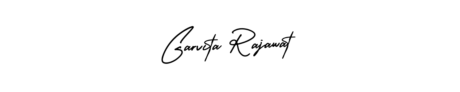 Garvita Rajawat stylish signature style. Best Handwritten Sign (AmerikaSignatureDemo-Regular) for my name. Handwritten Signature Collection Ideas for my name Garvita Rajawat. Garvita Rajawat signature style 3 images and pictures png