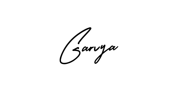 You should practise on your own different ways (AmerikaSignatureDemo-Regular) to write your name (Garvya) in signature. don't let someone else do it for you. Garvya signature style 3 images and pictures png