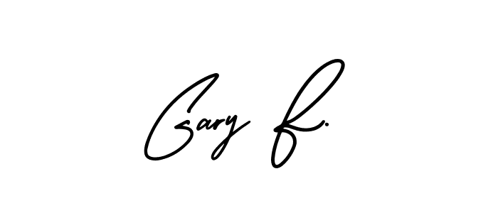 if you are searching for the best signature style for your name Gary F.. so please give up your signature search. here we have designed multiple signature styles  using AmerikaSignatureDemo-Regular. Gary F. signature style 3 images and pictures png