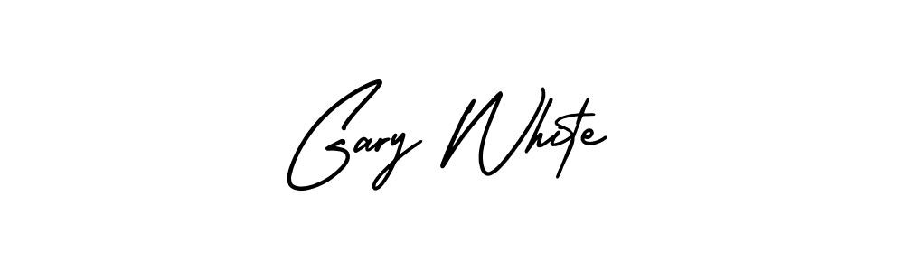 Gary White stylish signature style. Best Handwritten Sign (AmerikaSignatureDemo-Regular) for my name. Handwritten Signature Collection Ideas for my name Gary White. Gary White signature style 3 images and pictures png