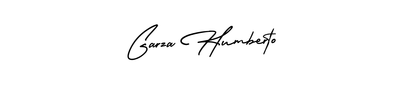 Garza Humberto stylish signature style. Best Handwritten Sign (AmerikaSignatureDemo-Regular) for my name. Handwritten Signature Collection Ideas for my name Garza Humberto. Garza Humberto signature style 3 images and pictures png