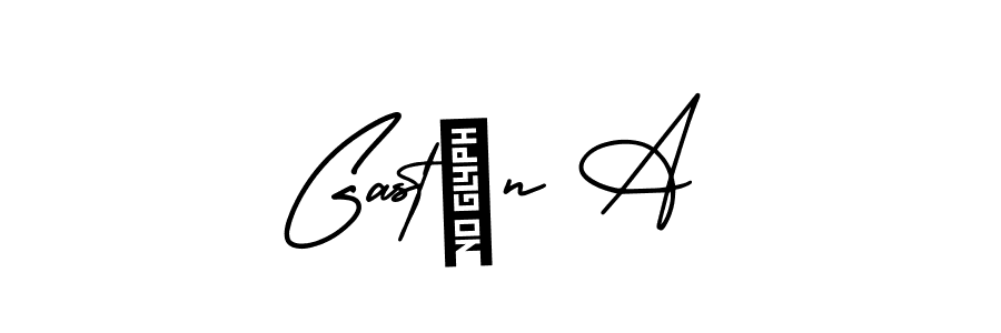 How to make Gastón A signature? AmerikaSignatureDemo-Regular is a professional autograph style. Create handwritten signature for Gastón A name. Gastón A signature style 3 images and pictures png