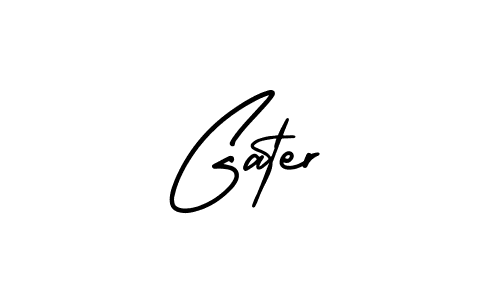Use a signature maker to create a handwritten signature online. With this signature software, you can design (AmerikaSignatureDemo-Regular) your own signature for name Gater. Gater signature style 3 images and pictures png