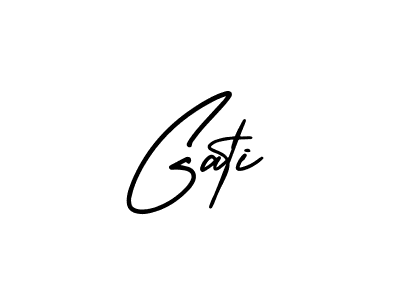 Design your own signature with our free online signature maker. With this signature software, you can create a handwritten (AmerikaSignatureDemo-Regular) signature for name Gati. Gati signature style 3 images and pictures png