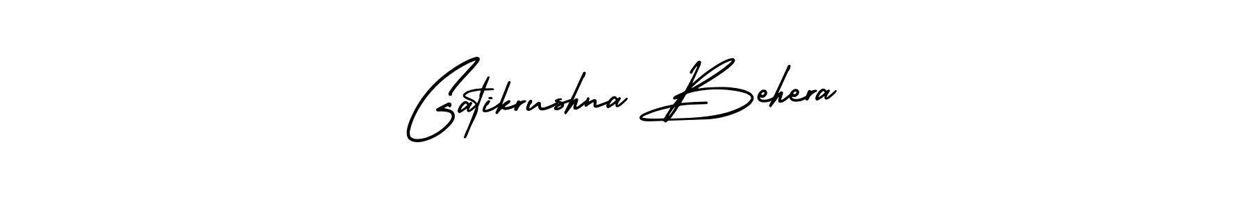 How to make Gatikrushna Behera name signature. Use AmerikaSignatureDemo-Regular style for creating short signs online. This is the latest handwritten sign. Gatikrushna Behera signature style 3 images and pictures png